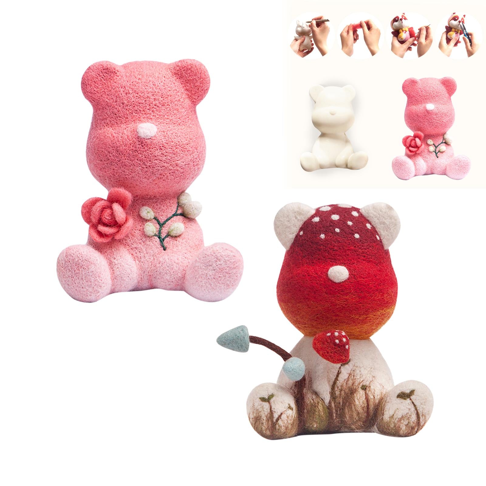 Handmade Wool Felt DIY Embroidery Cartoon Craft Sewing for Kids Beginners A