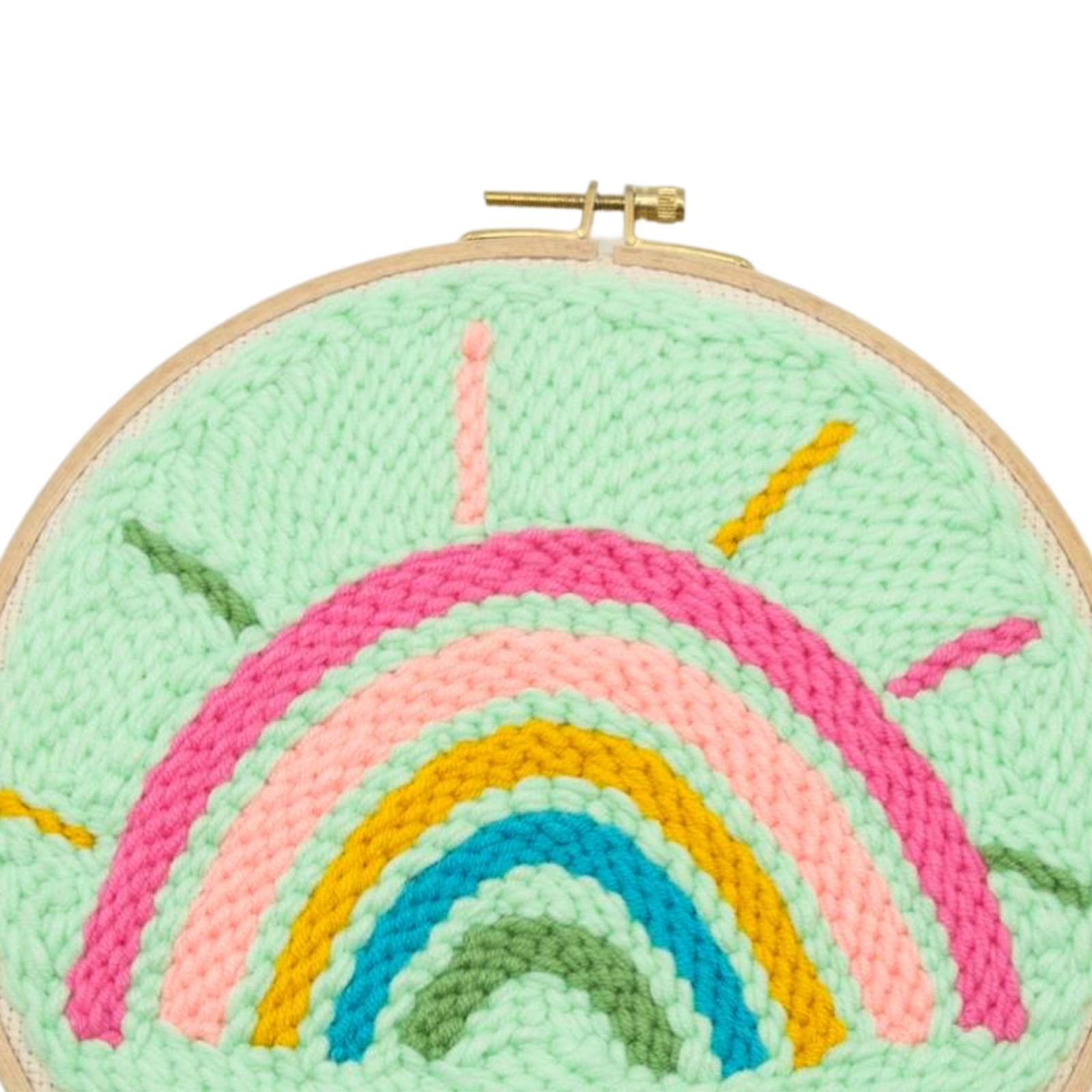 Punch Needle Embroidery Starter Kits Rainbow Hand Craft DIY Beginner