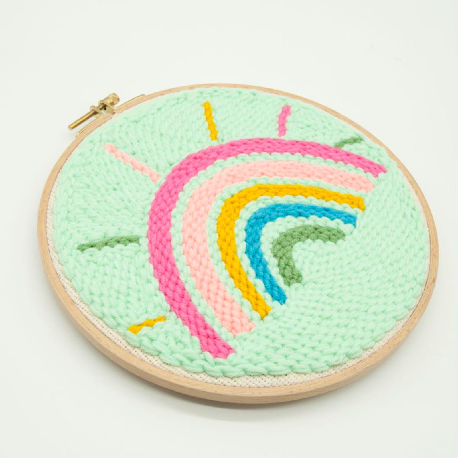 Punch Needle Embroidery Starter Kits Rainbow Hand Craft DIY Beginner