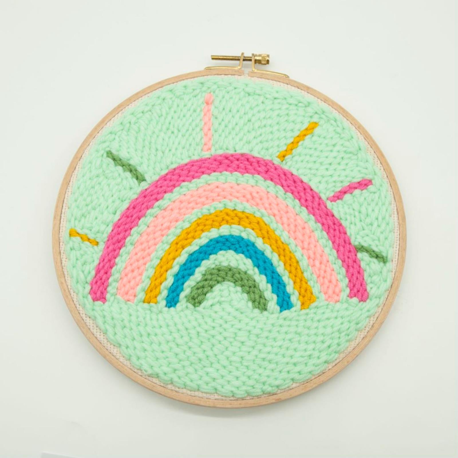 Punch Needle Embroidery Starter Kits Rainbow Hand Craft DIY Beginner