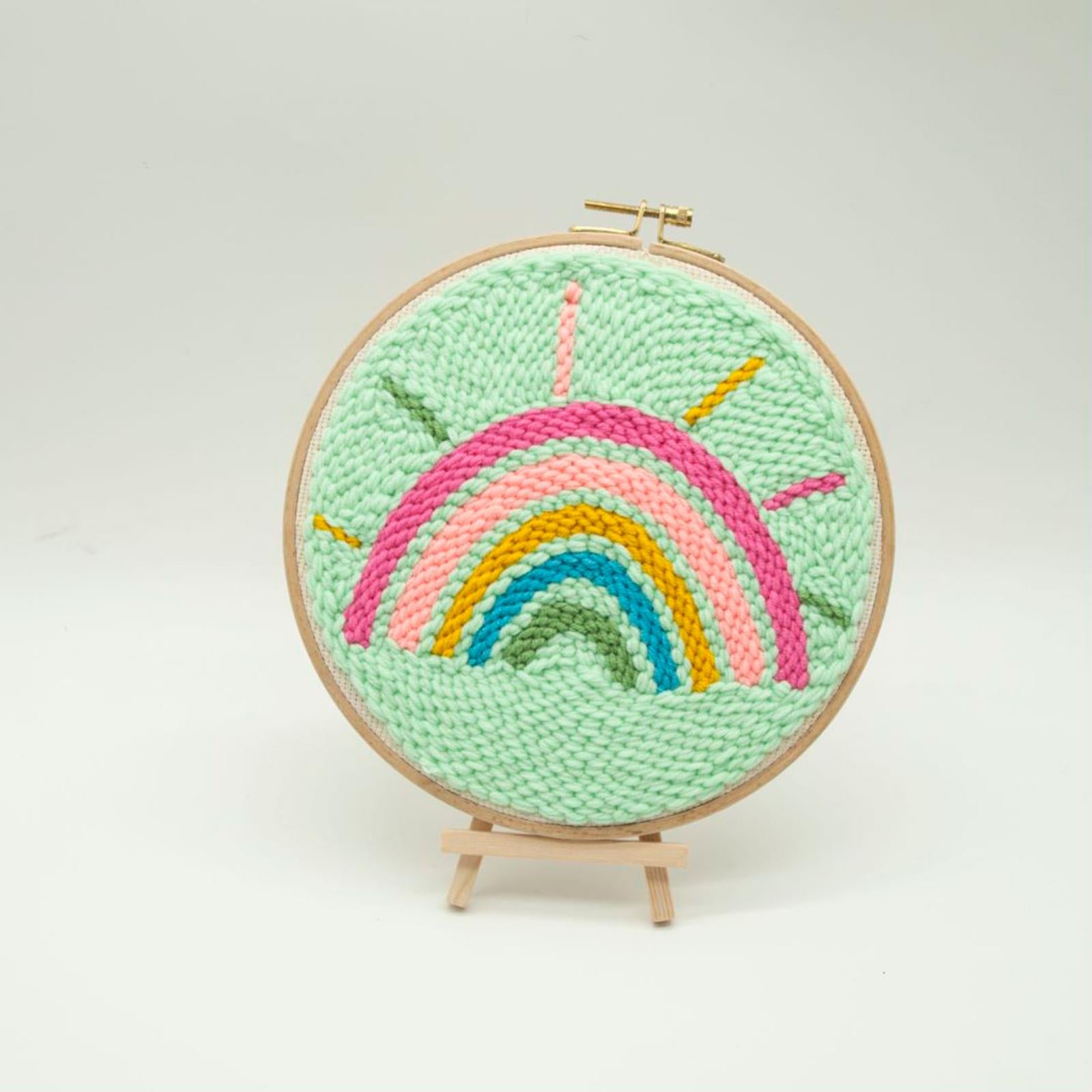 Punch Needle Embroidery Starter Kits Rainbow Hand Craft DIY Beginner