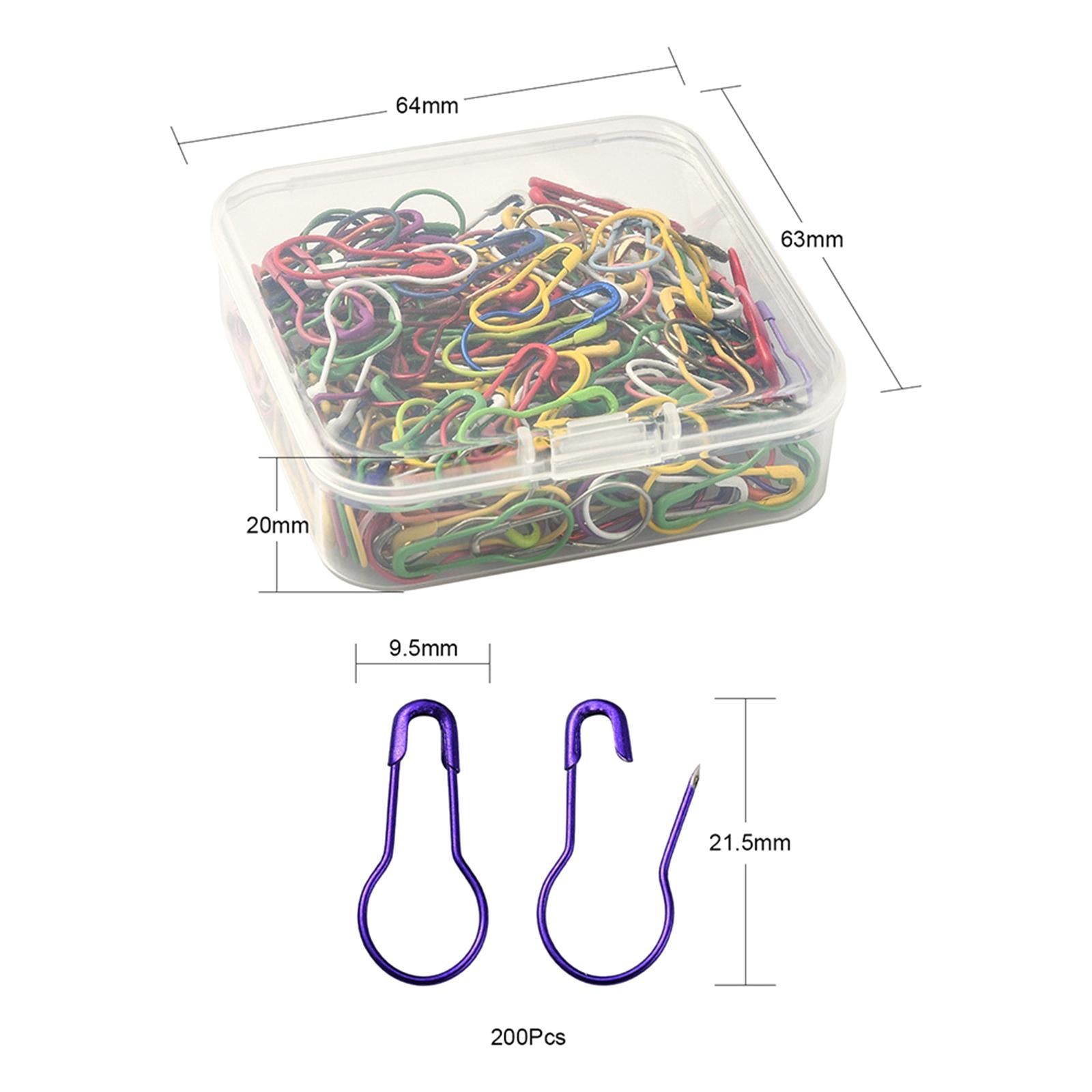 200x Bulb Stitch Markers Knitting Quilt Clothes Crochet Quilting Safety Pins