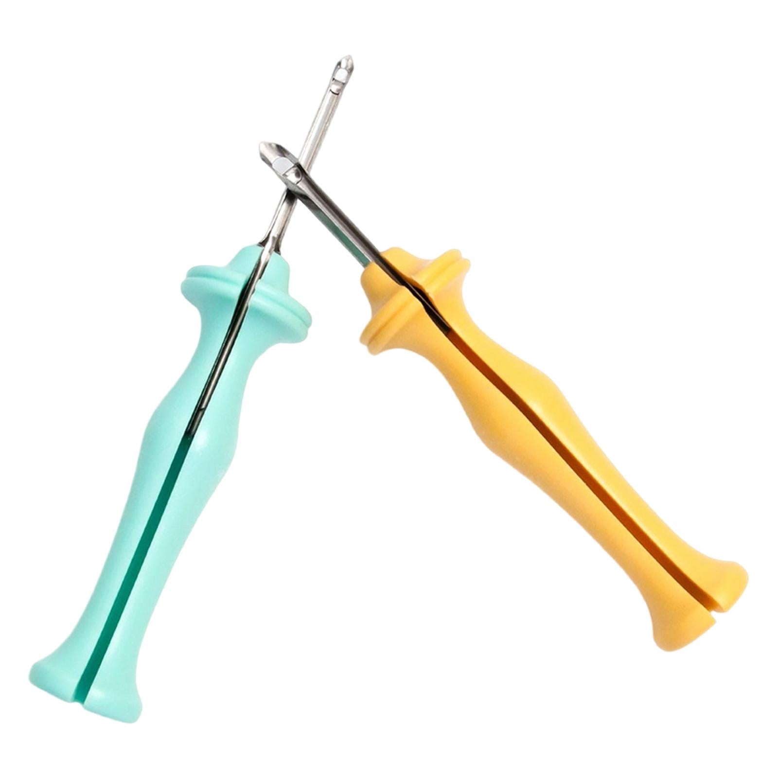Steel Punch Poke Needle Embroidery Pen With ABS Handle Weaving Tool
