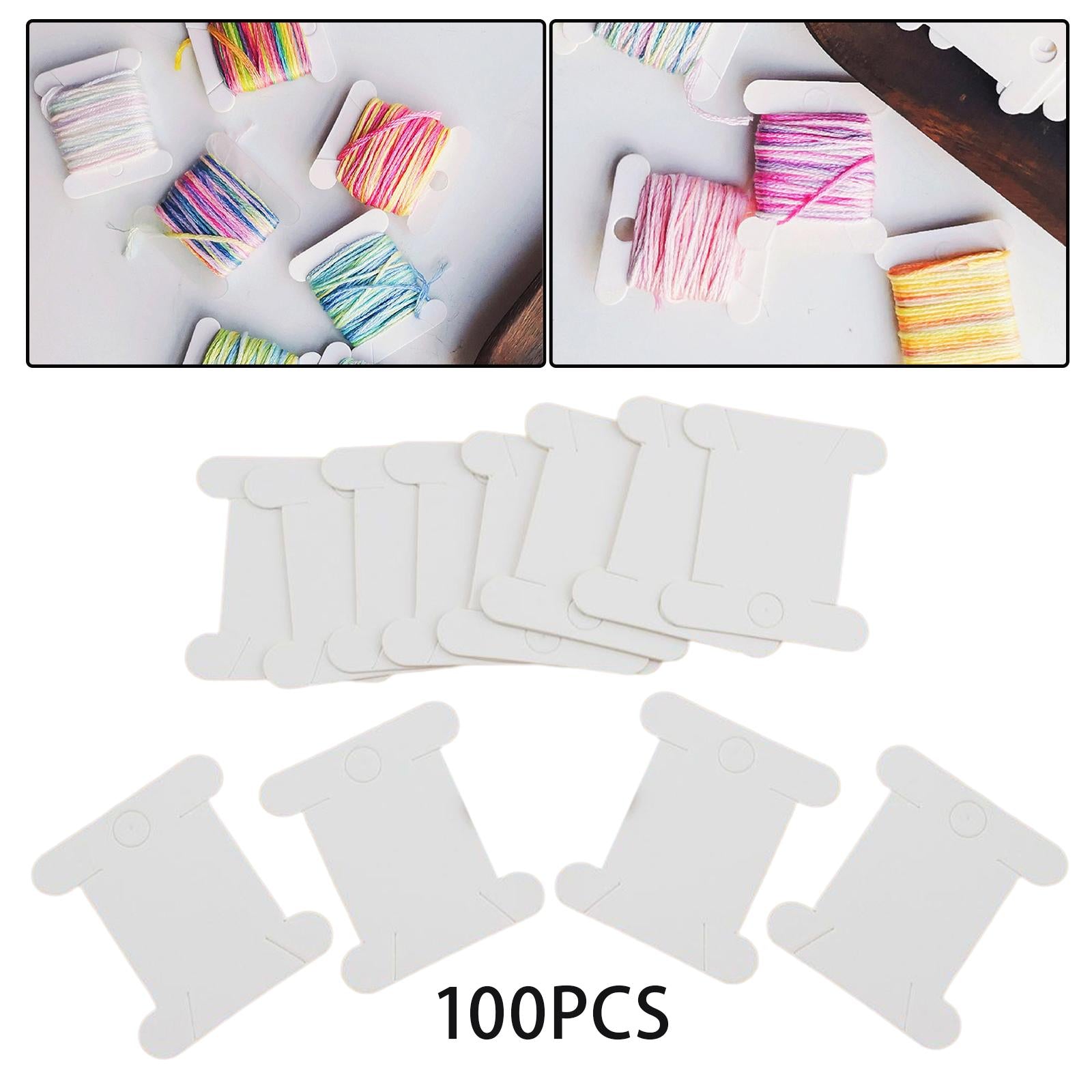 Set of 100 Floss Bobbins Cross Stitch DIY Spool Holder Thread Winding Board