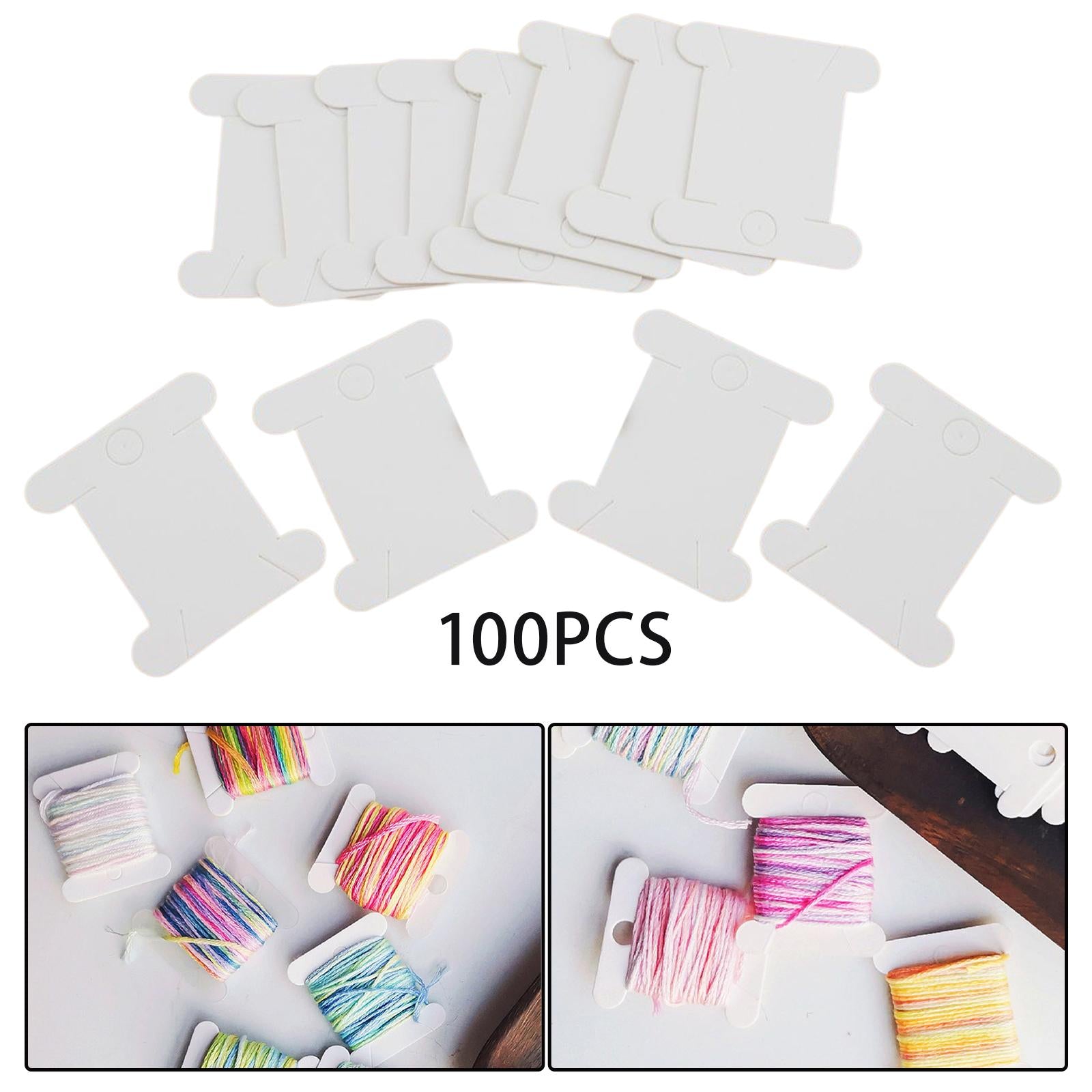 Set of 100 Floss Bobbins Cross Stitch DIY Spool Holder Thread Winding Board