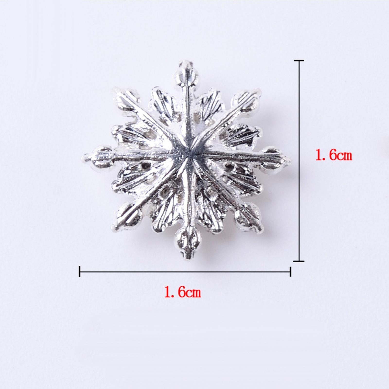 10x Crystal Flower Button DIY Scrapbook Rhinestone Flatback Embellishments Silver
