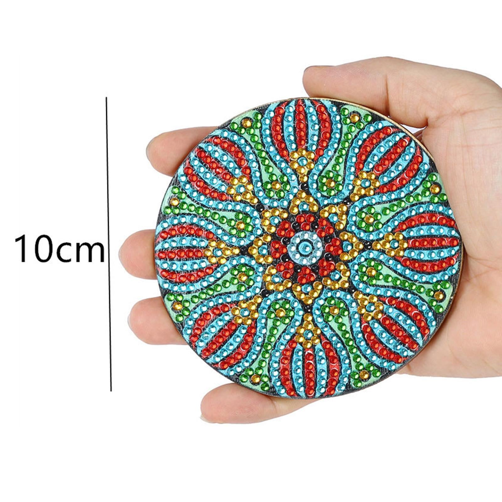 8x DIY Diamond Painting Coaster Tool Mandala for Beginners Dining Room Kids