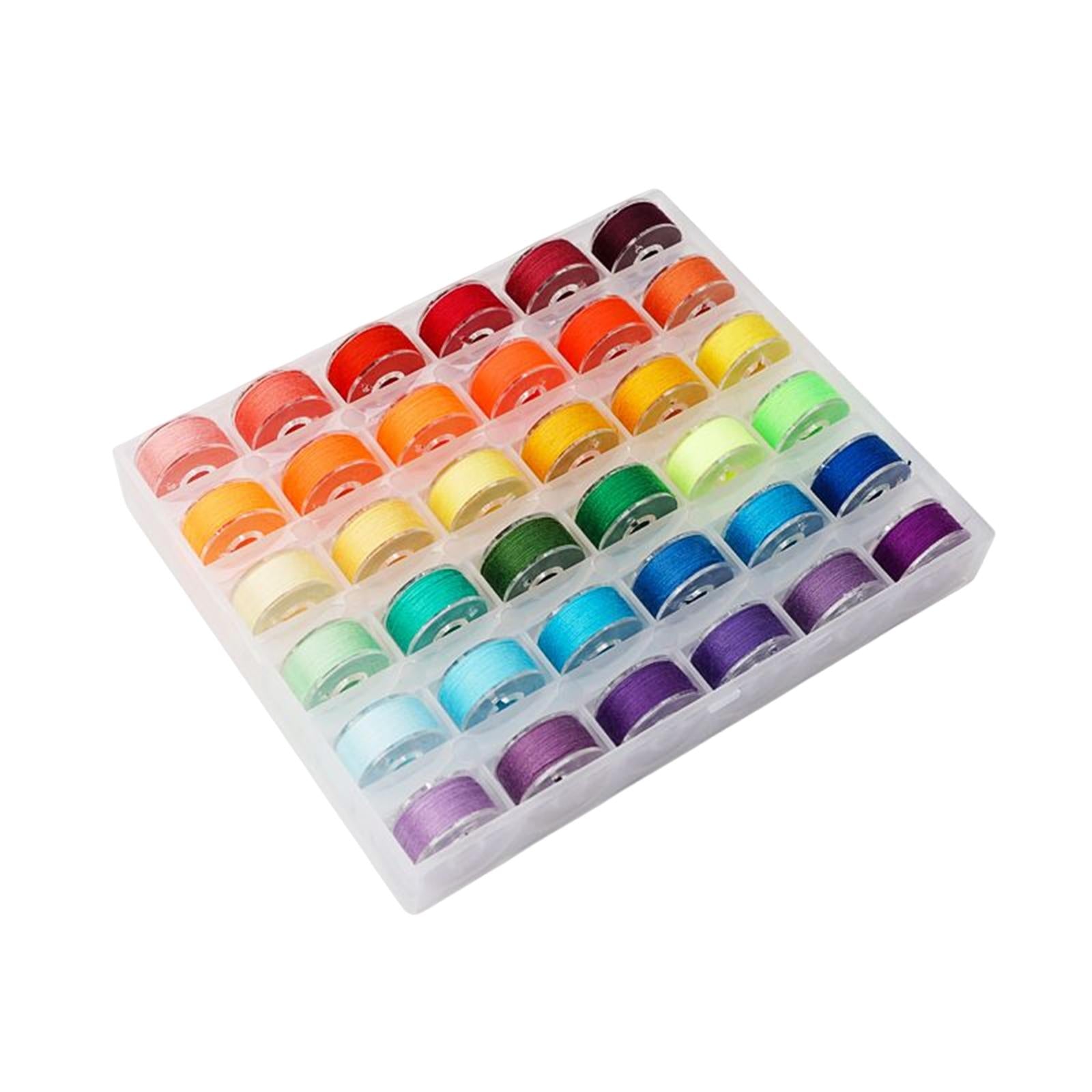 36Pcs Sewing Machine Bobbin Threads for Roll Machine Knitting Craft Supplies StyleB