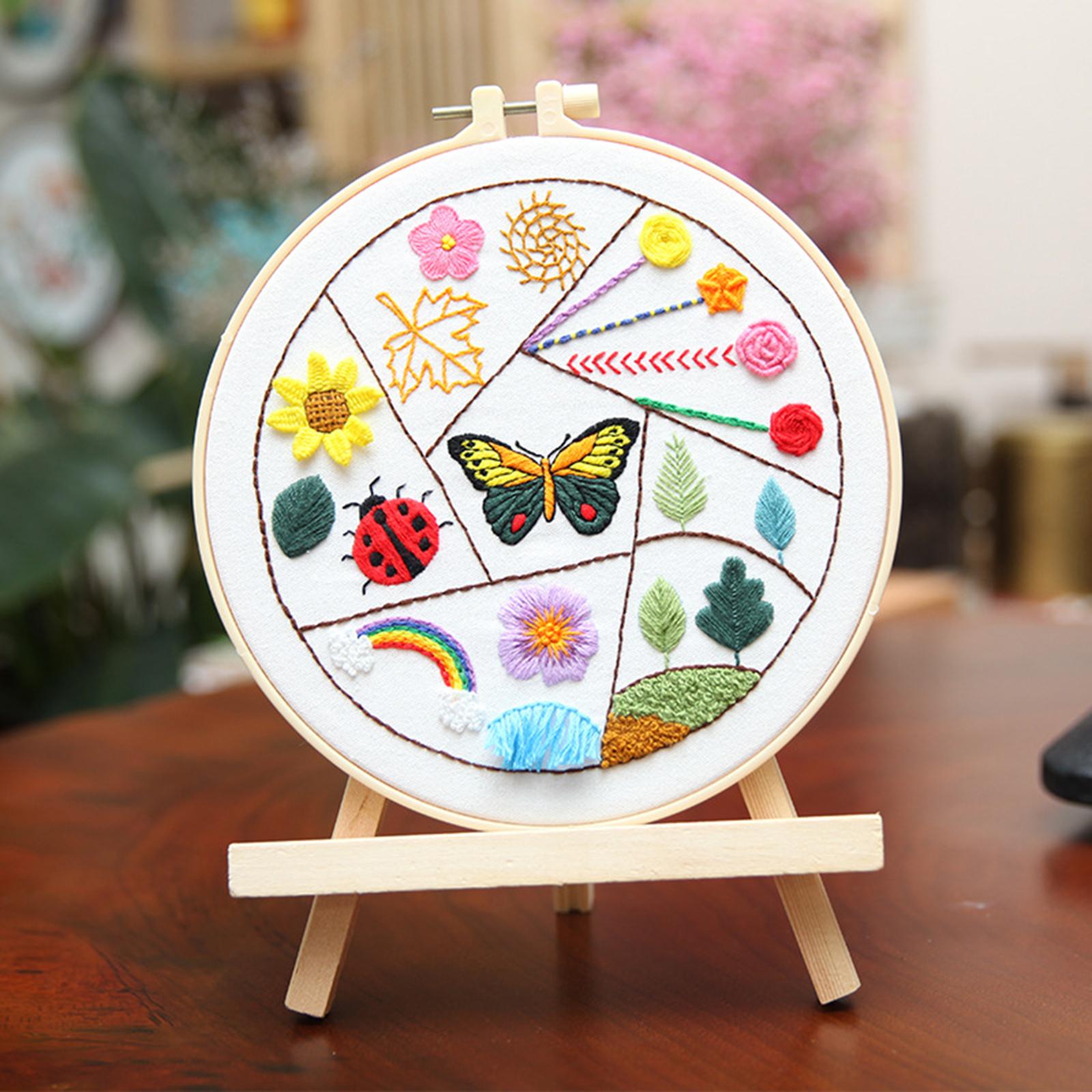 Embroidery Stitch Practice Kit with Pattern Durable for DIY Needlework