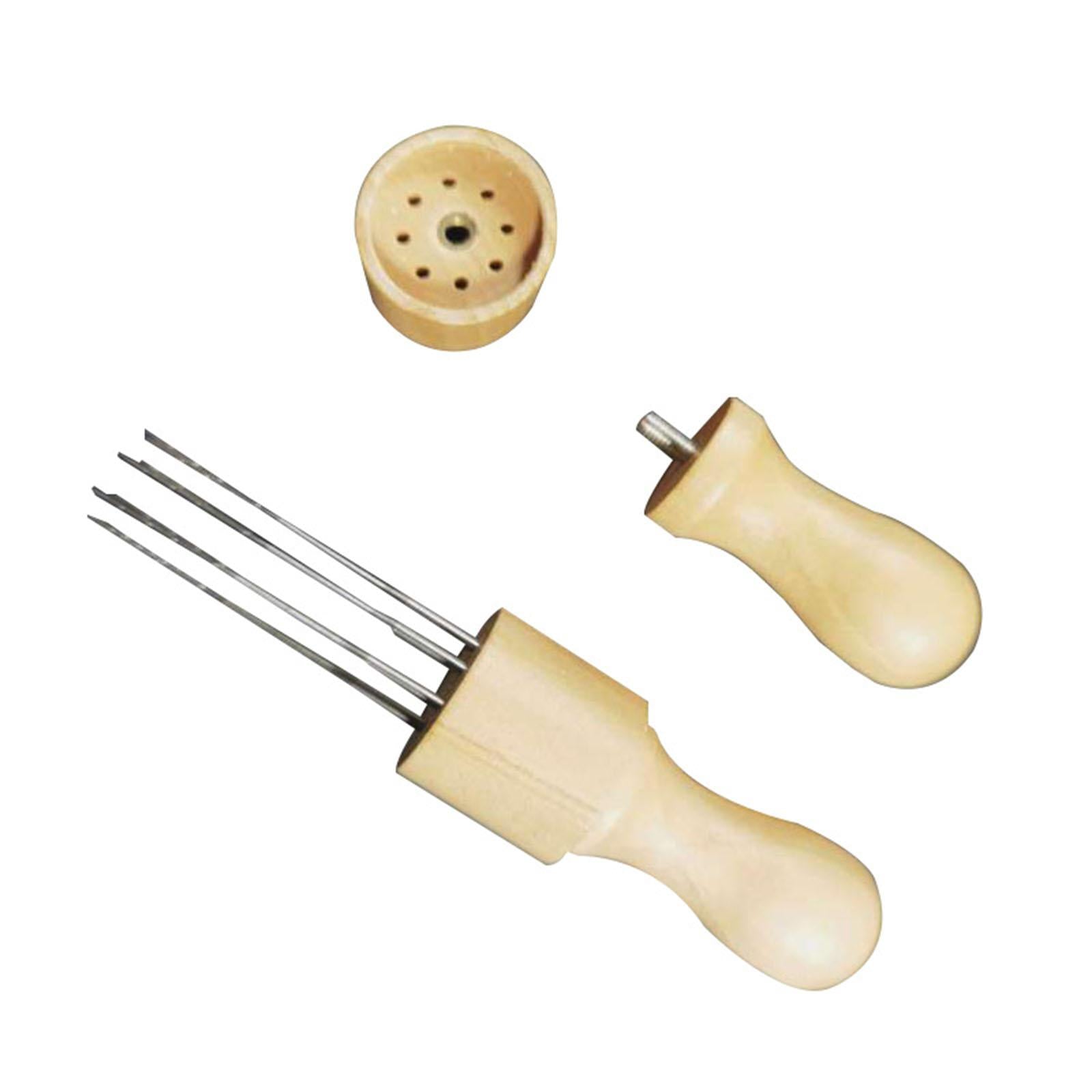 Embroidery Pen Punch Needle Tools Gourd Shape with 8 Needles Patchwork Craft
