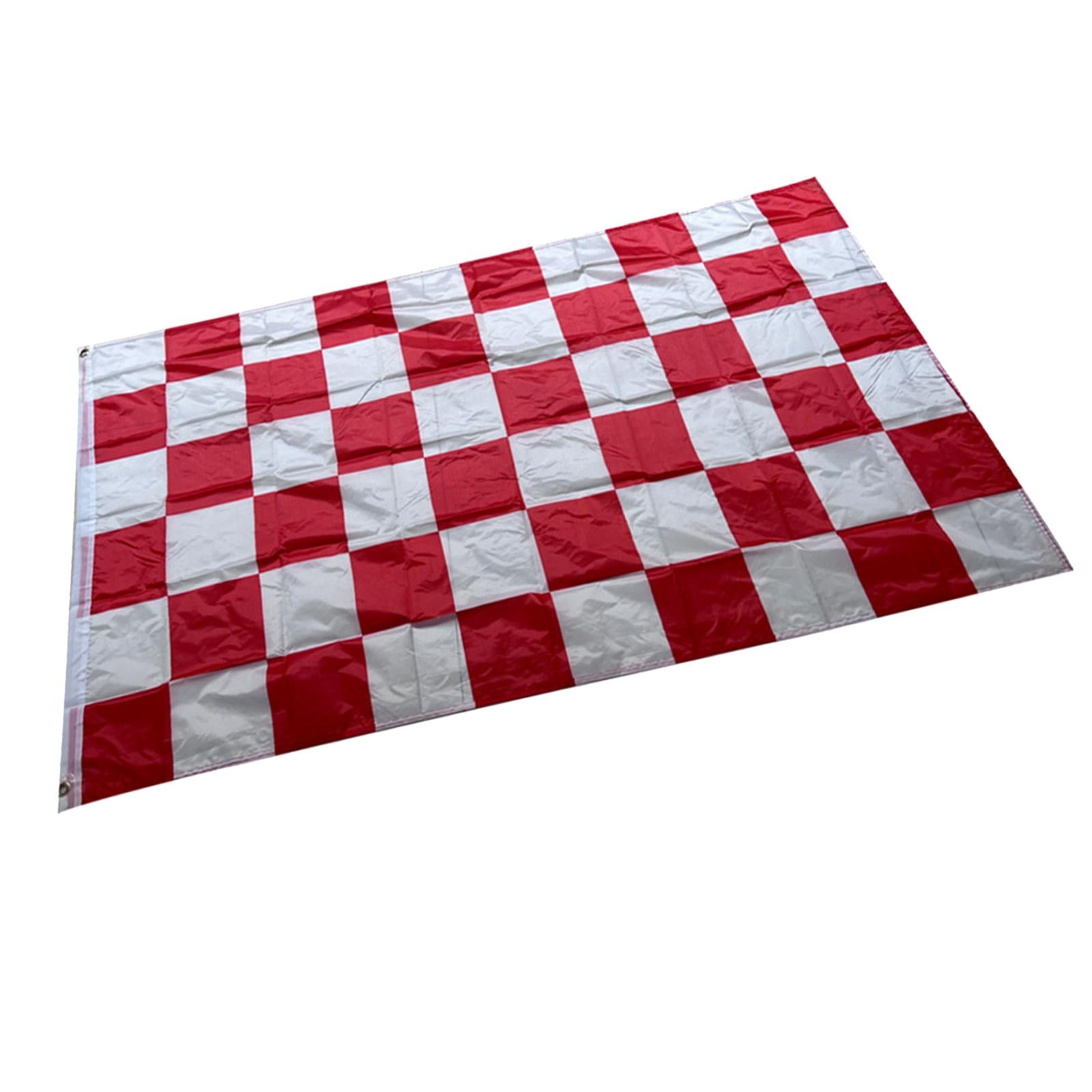 Red and White Check Flag Checkered Flags for Decorating Home Party