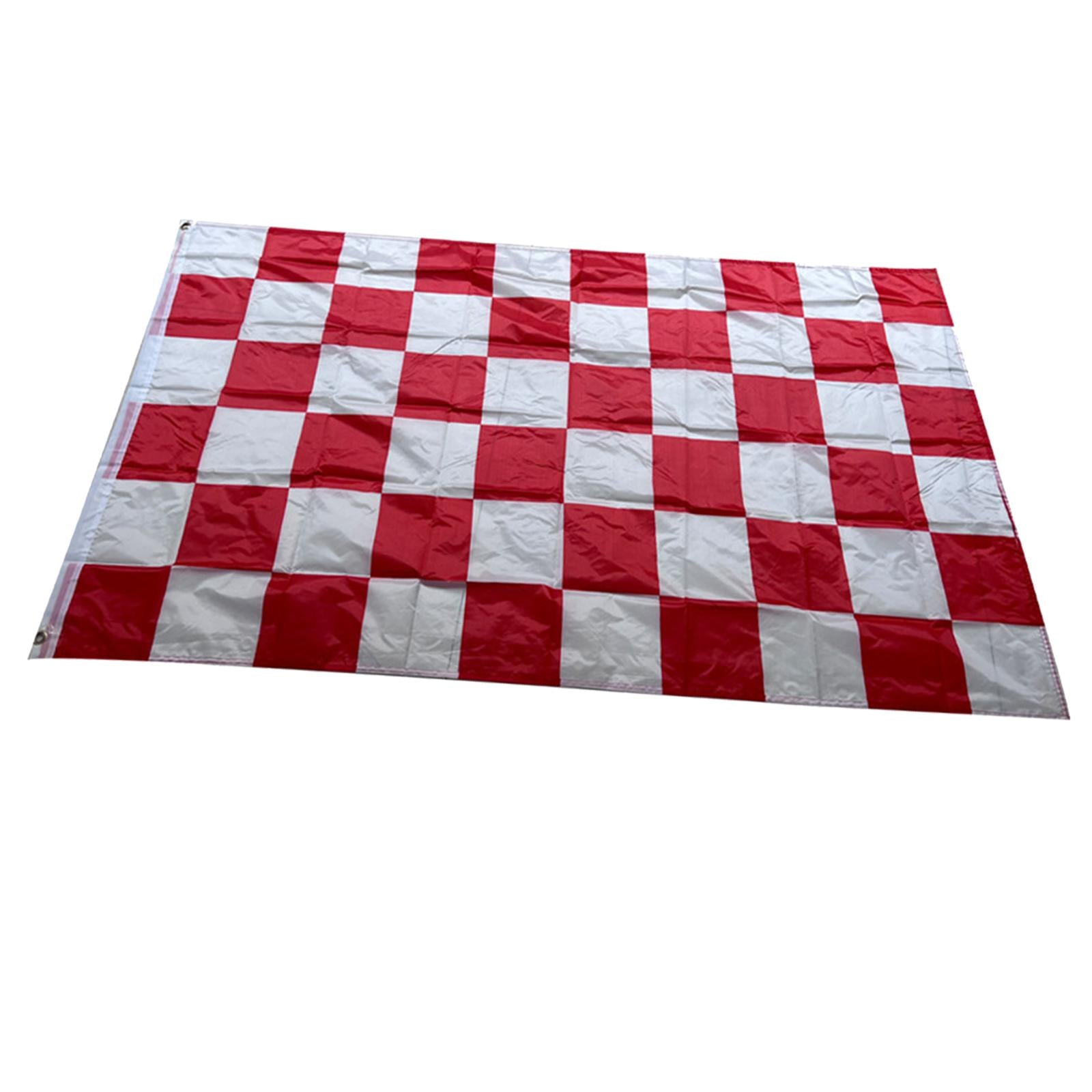 Red and White Check Flag Checkered Flags for Decorating Home Party