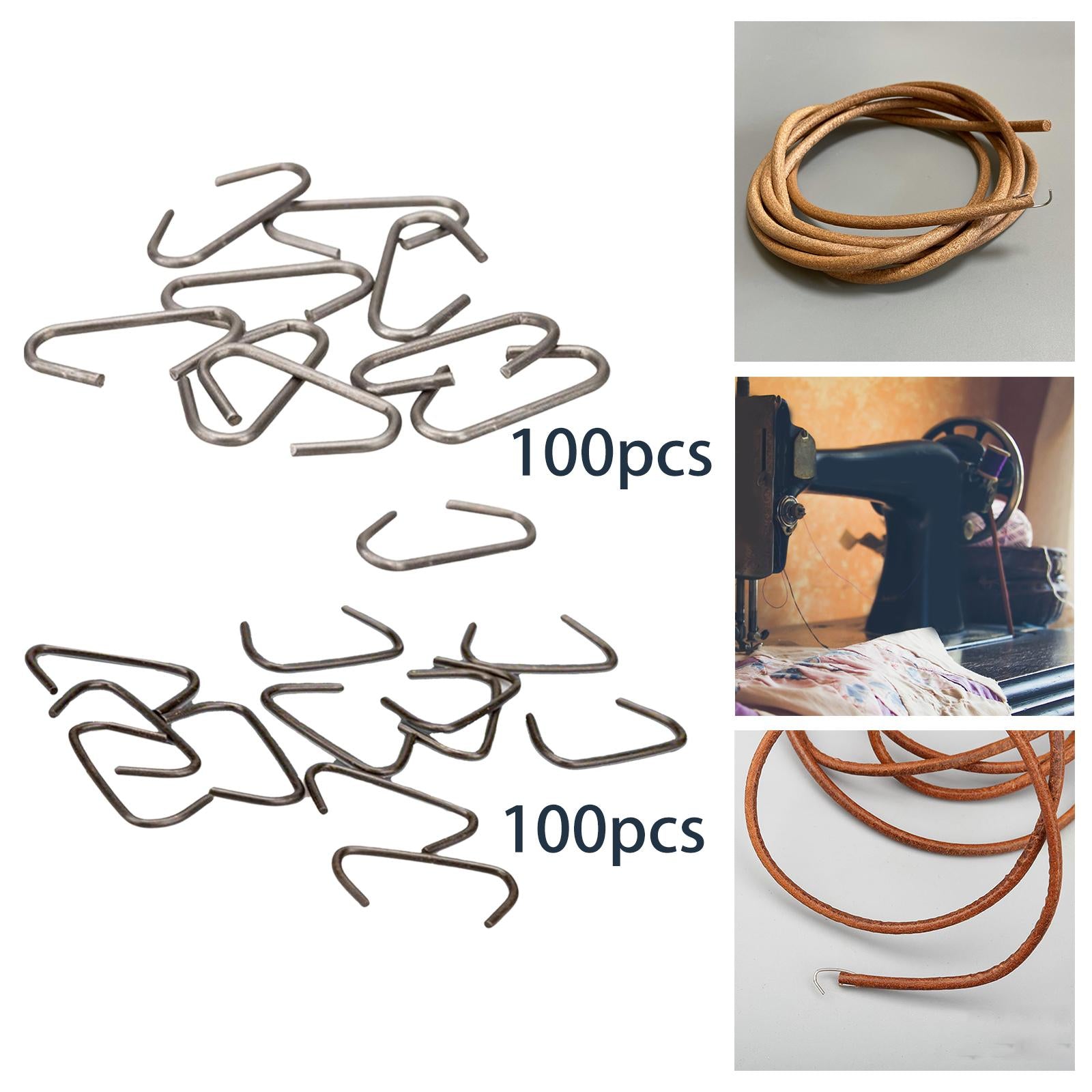 100 Pack Belt Hooks Easy to Install Treadle Accessories for Singer Jones Thick