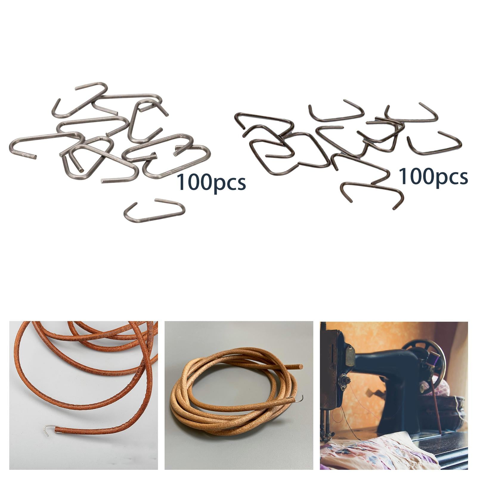 100 Pack Belt Hooks Easy to Install Treadle Accessories for Singer Jones Thick