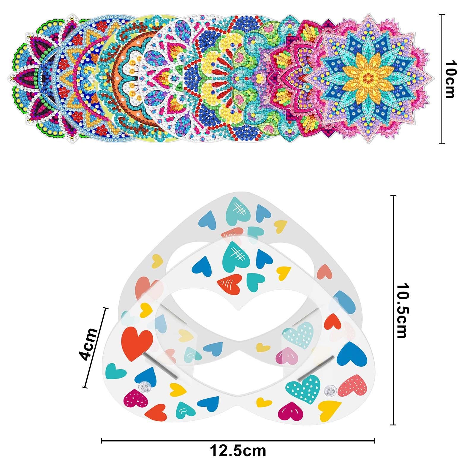 8 Pieces Diamond Painting Coasters DIY with Holder Kit for Adults Gift DIY