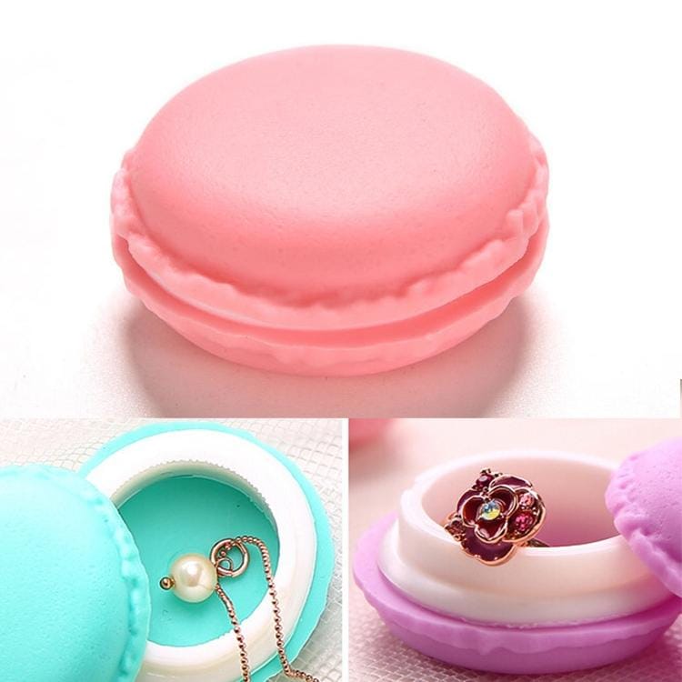 2 PCS Fashionable Macaron Storage Box  Jewelry Ring Box (Pink)