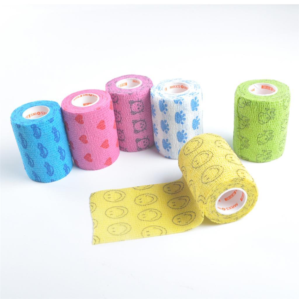 Elastic Non Woven Self Adhesive Cohesive Wrap Bandage Tape 4 Inch Green