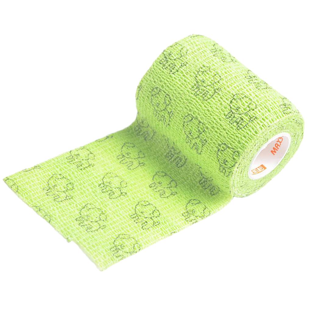 Elastic Non Woven Self Adhesive Cohesive Wrap Bandage Tape 4 Inch Green