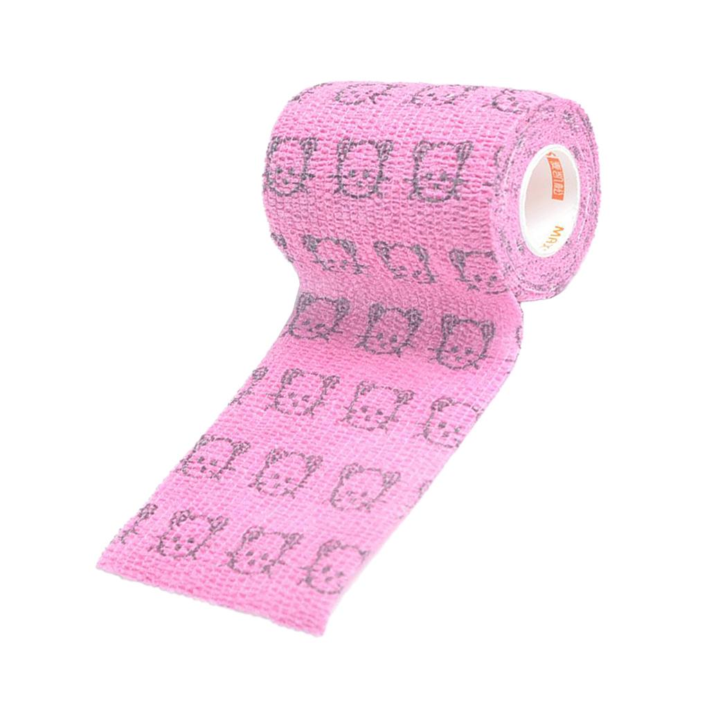 Elastic Non Woven Self Adhesive Cohesive Wrap Bandage Tape 3 Inch Pink