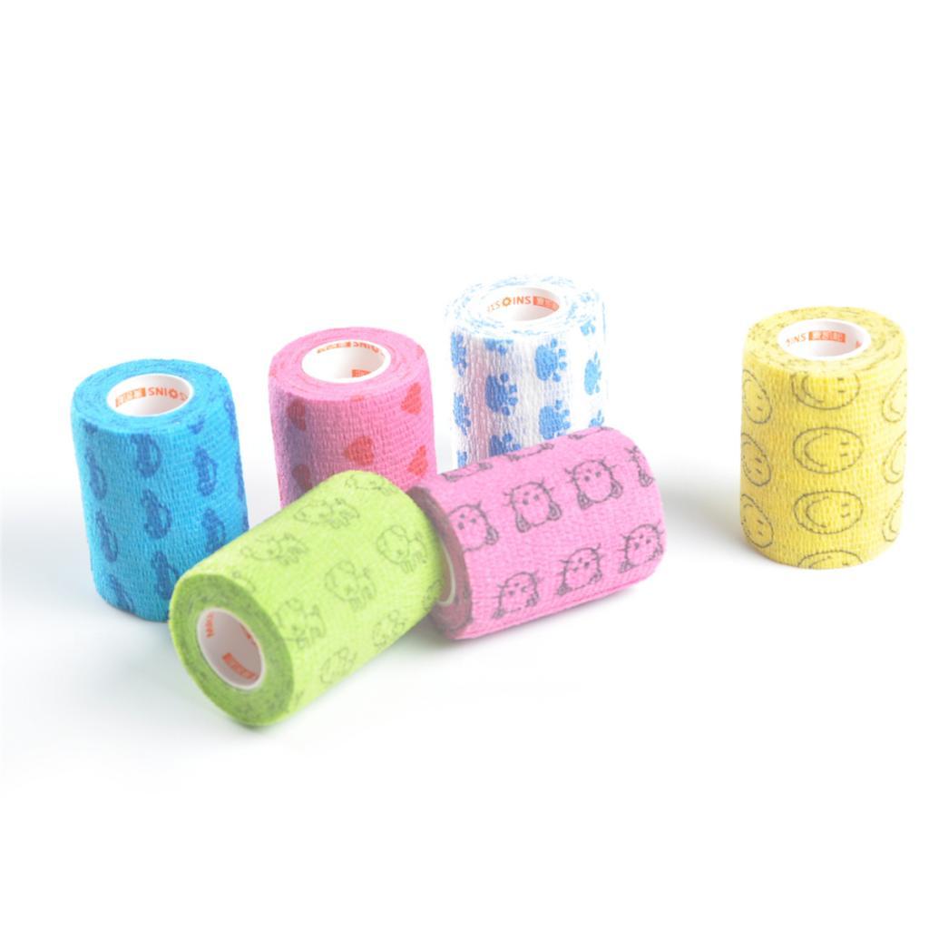 Elastic Non Woven Self Adhesive Cohesive Wrap Bandage Tape 3 Inch Pink