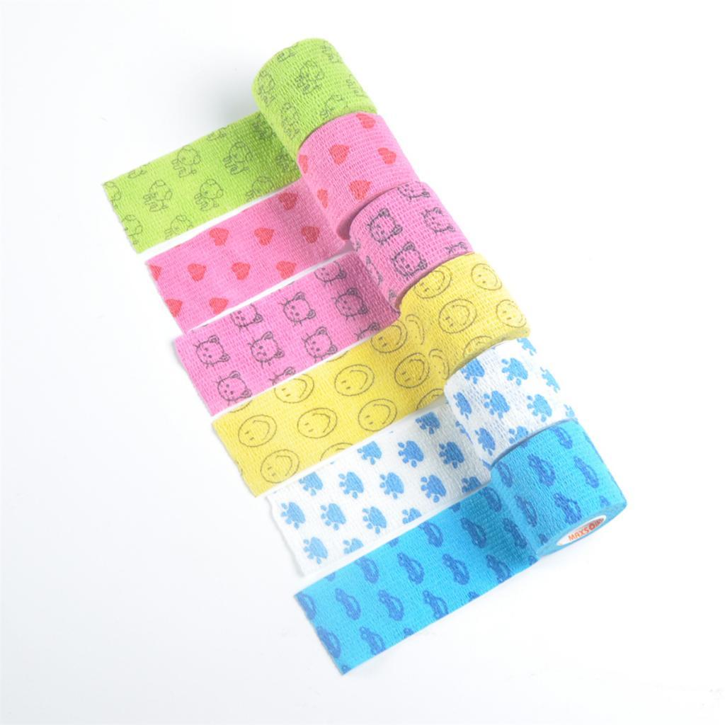 Elastic Non Woven Self Adhesive Cohesive Wrap Bandage Tape 2 Inch Pink