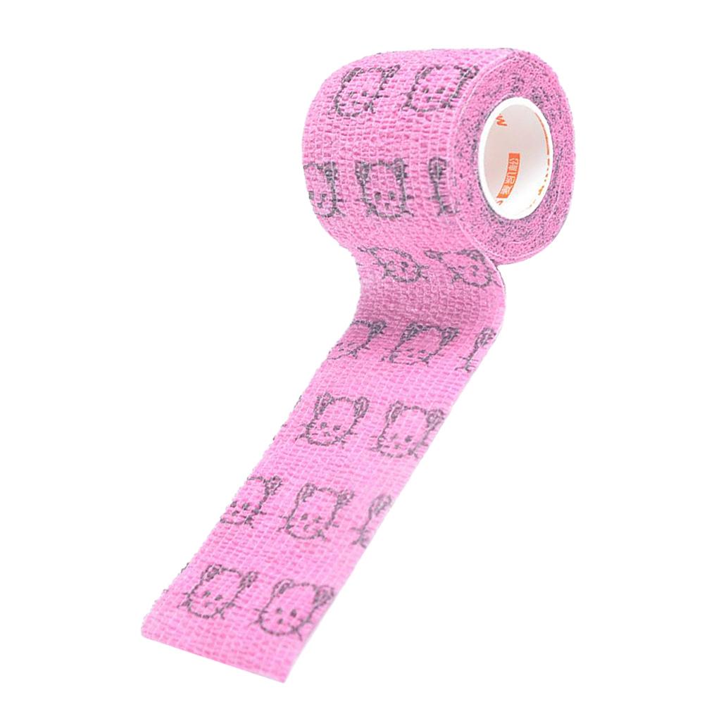 Elastic Non Woven Self Adhesive Cohesive Wrap Bandage Tape 2 Inch Pink