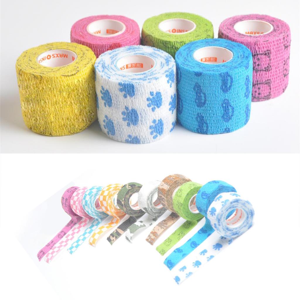 Elastic Non Woven Self Adhesive Cohesive Wrap Bandage Tape 1 Inch Pink