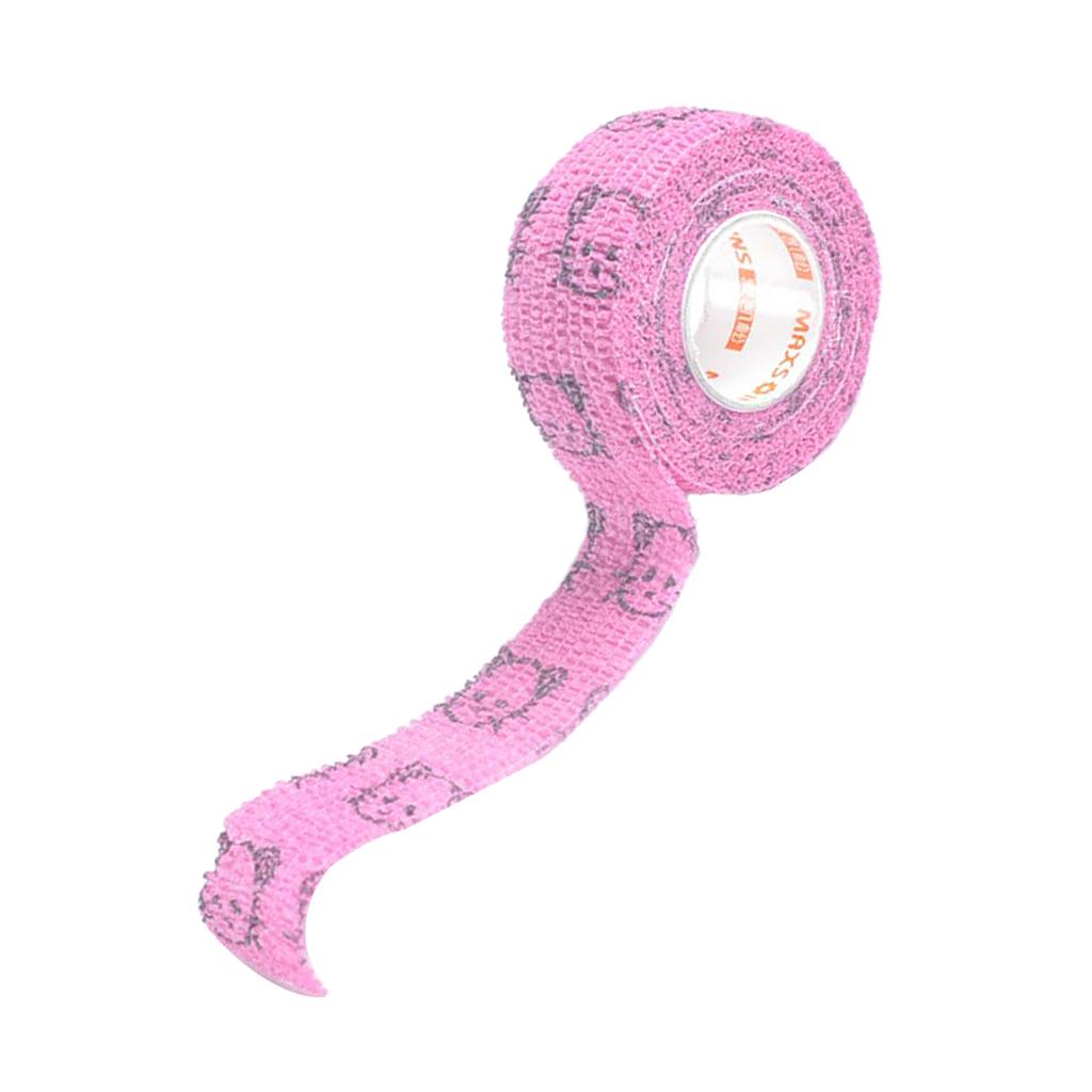 Elastic Non Woven Self Adhesive Cohesive Wrap Bandage Tape 1 Inch Pink