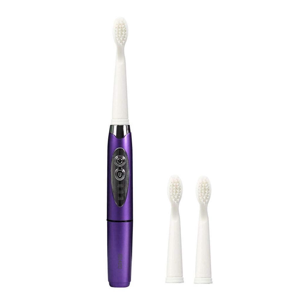 Adults Electric Soft Toothbrush Oral Care Toothbrush + 2 Brush Head Green
