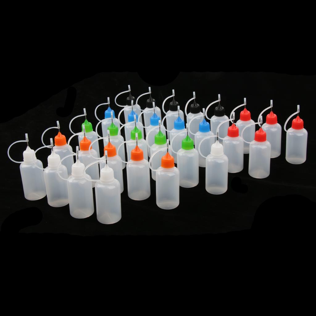30 Pieces 10/15/30ml Needle Tip Bottles Dropper Applicator for Liquid 30ml