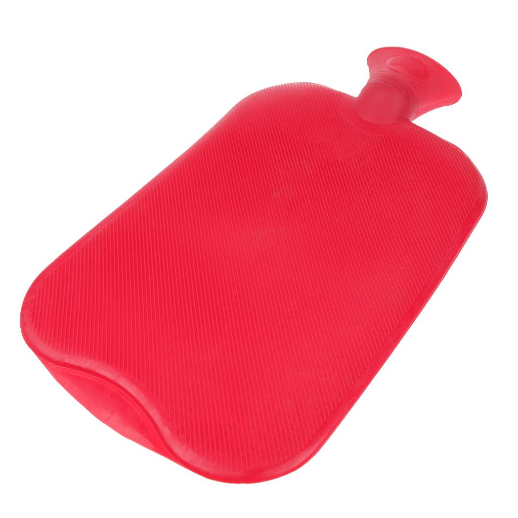 3L Large Hot Heat Warm Water Bottle Thicker Warming Bag with Cover Red