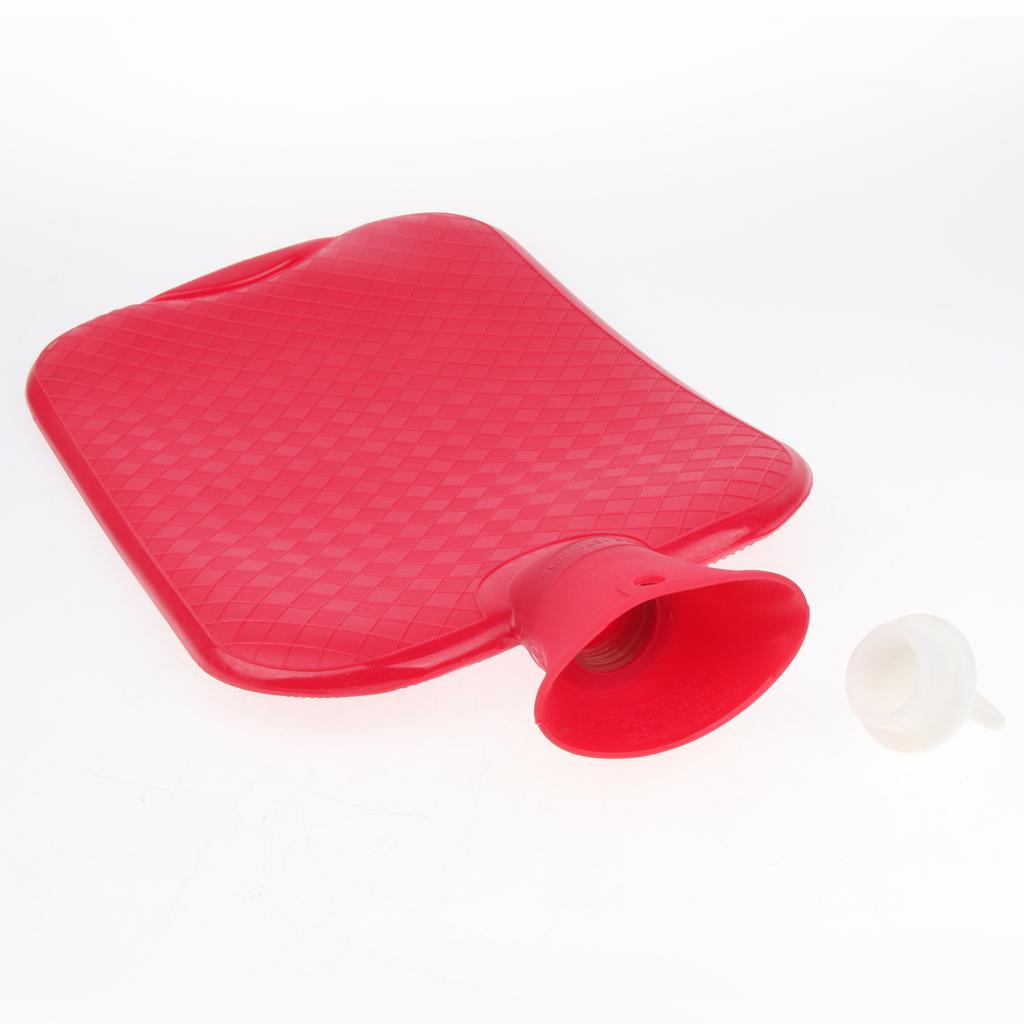 3L Large Hot Heat Warm Water Bottle Thicker Warming Bag with Cover Red