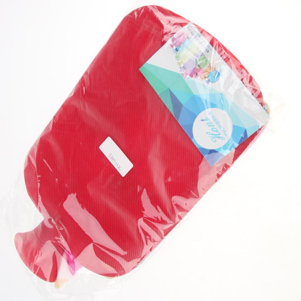 3L Large Hot Heat Warm Water Bottle Thicker Warming Bag with Cover Red