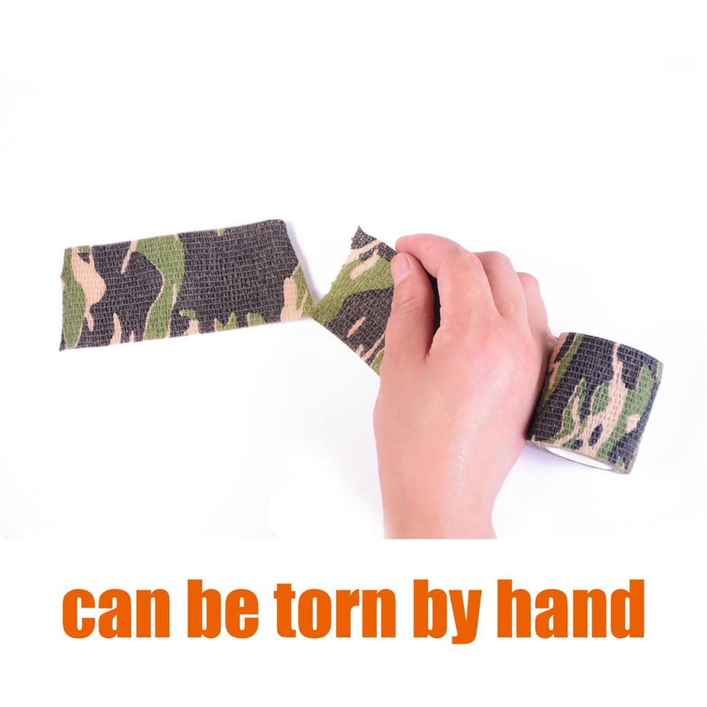 12pcs Non Woven Self Adhesive Cohesive Wrap Bandage Tape Camo Jungle