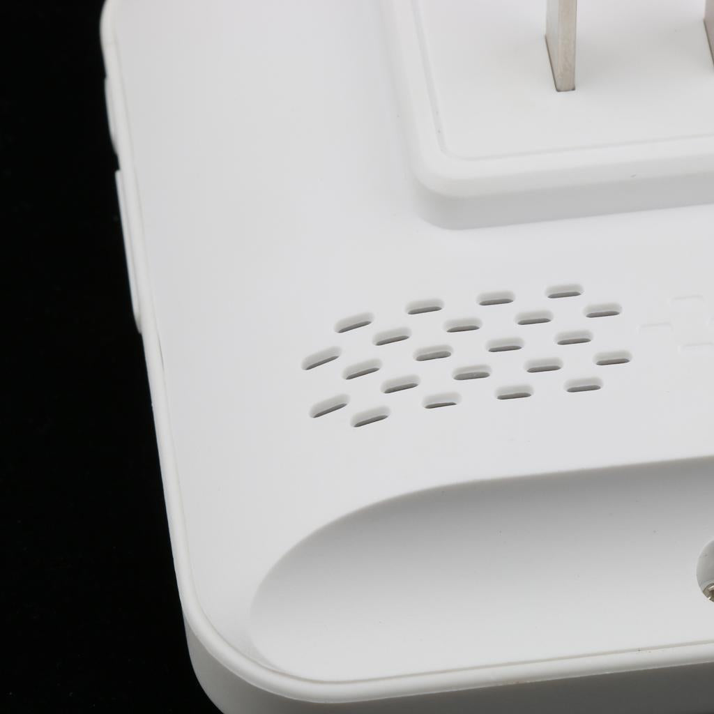 White Portable Wireless Caregiver Pager Alert with Call Button Kit US Plug
