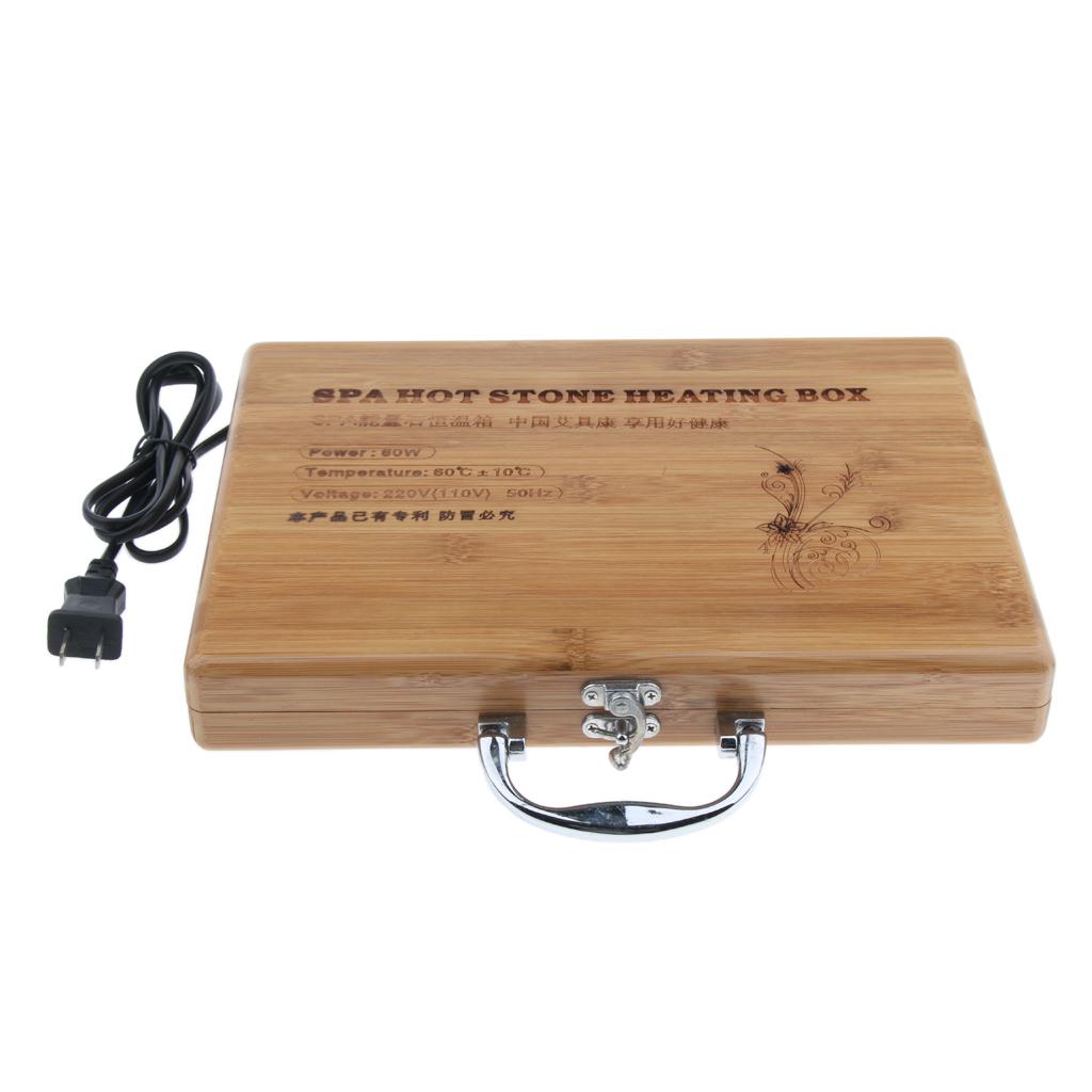 Hot Stone Massage Heater Warmer Box Case For 16 Piece Spa Rock Stone