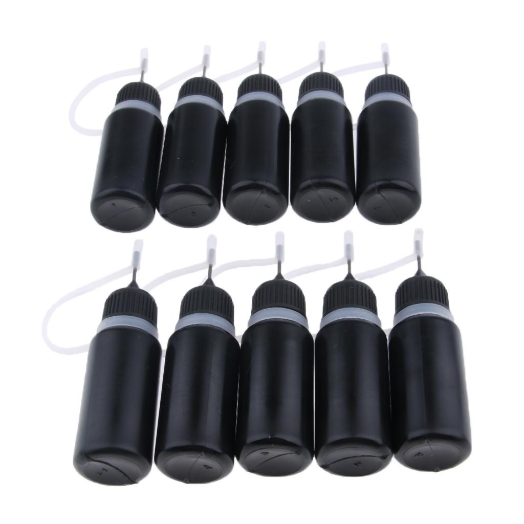 20 Piece 10ml Empty Plastic Needle Tip Bottles Dropper Applicator for Liquid
