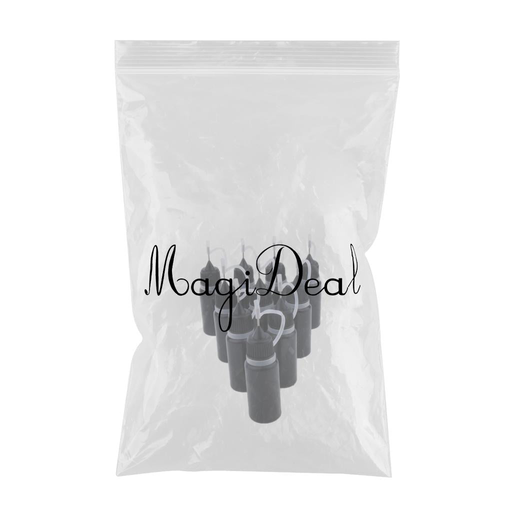 20 Piece 10ml Empty Plastic Needle Tip Bottles Dropper Applicator for Liquid
