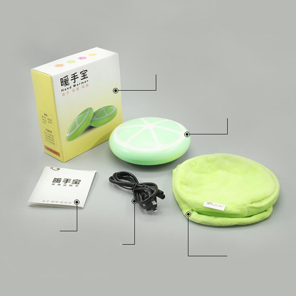 Safety Portable Rechargeable Mini Hand Warmers with Cover US Plug Green