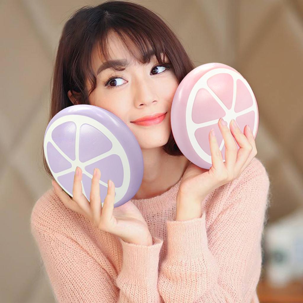 Safety Portable Rechargeable Mini Hand Warmers with Cover US Plug Purple