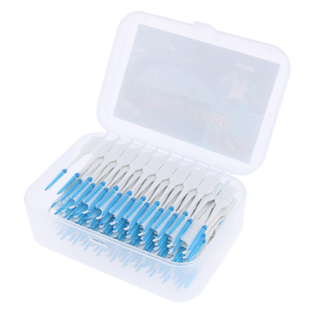 200 Pieces/ Box Dental Interdental Brush Tooth Pick Flosser Toothpick Stick