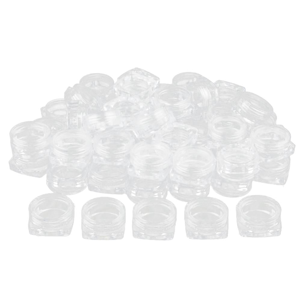 50 Pieces Cosmetic Pot Jar Lotion Cream Sample Empty Container Refillable 2g