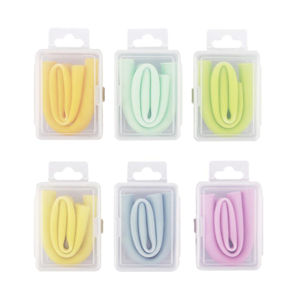2pcs Silicone Flexible Reusable Straight Bendy Drinking Straws Dark Yellow