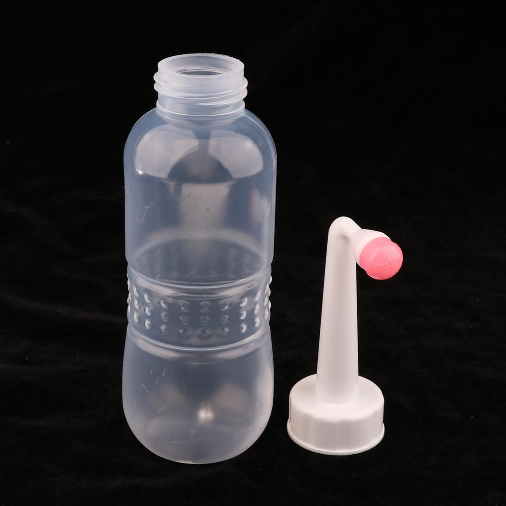 Plastic Handheld Portable Bidet Travel Nozzle Bidet Bottle Clear Pink 480ml