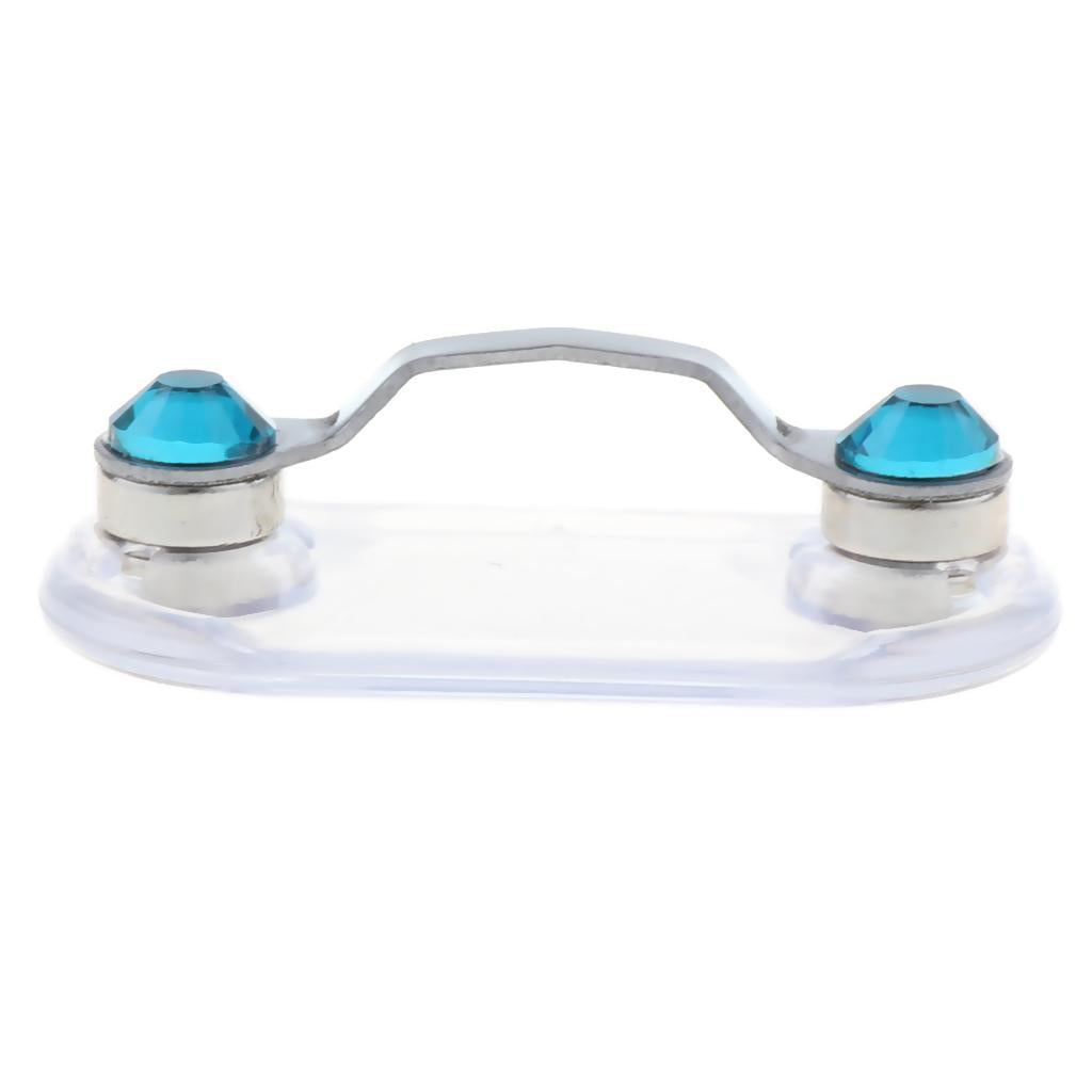 Stainless Steel Eyeglass Holder ID Badge Hanging Clip Holder Green 01