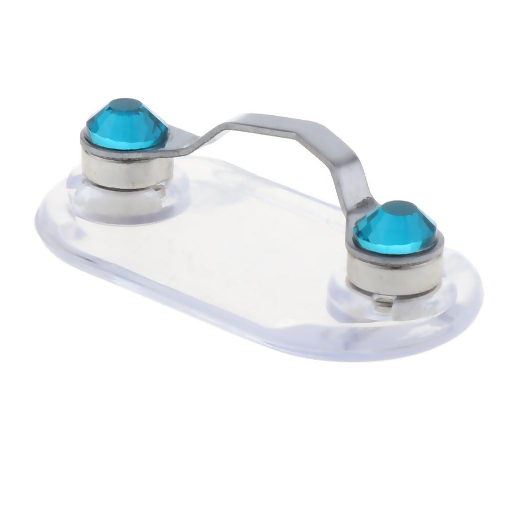 Stainless Steel Eyeglass Holder ID Badge Hanging Clip Holder Green 01