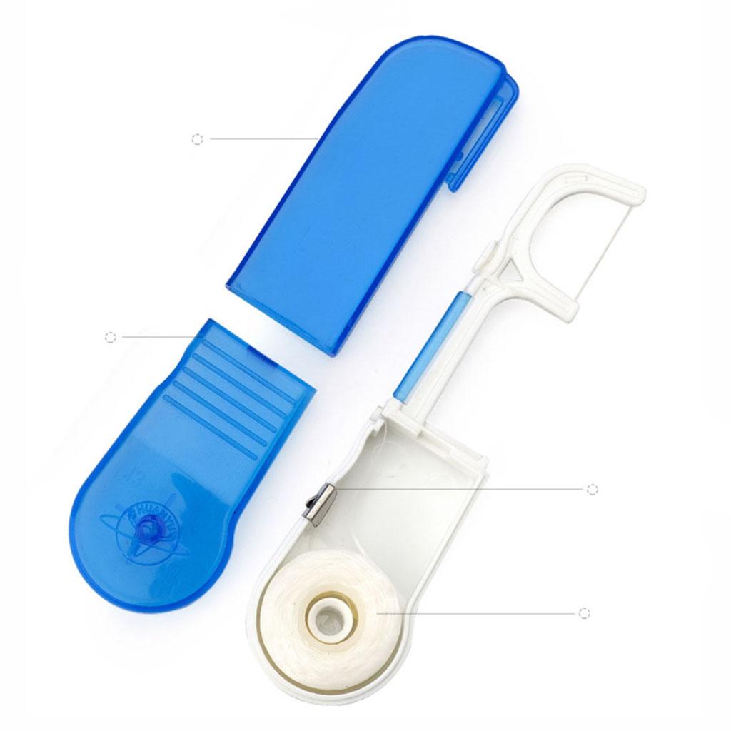 Plastic Floss Holder Bar Wand Replacement Oral Care with 30 Meter Floss