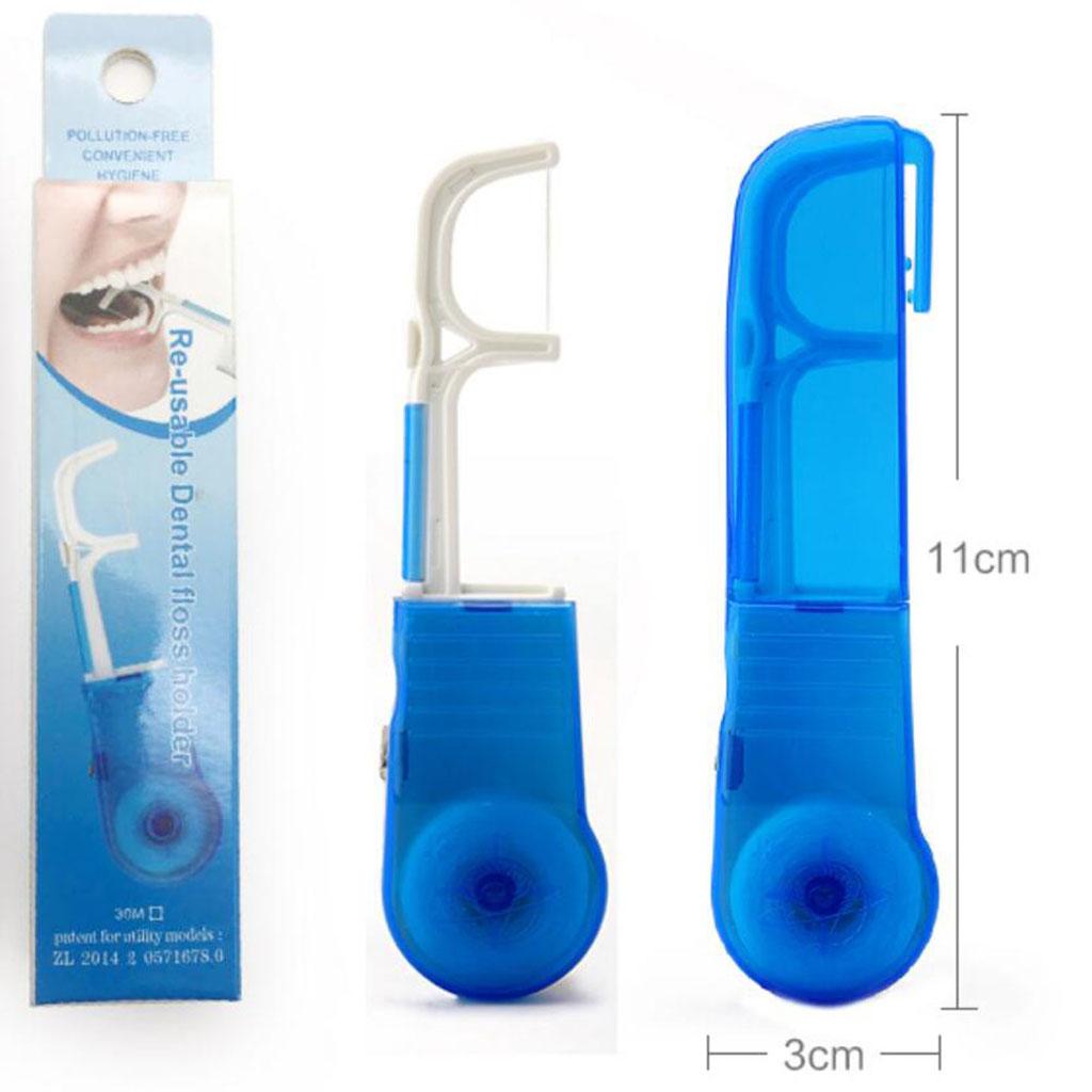 Plastic Floss Holder Bar Wand Replacement Oral Care with 30 Meter Floss