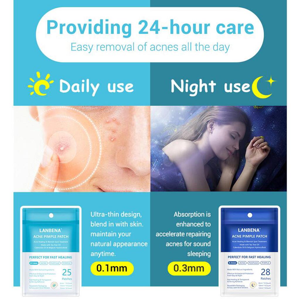 Acne Stickers Acne Patch Transparent Invisible Remover  28pcs Night use