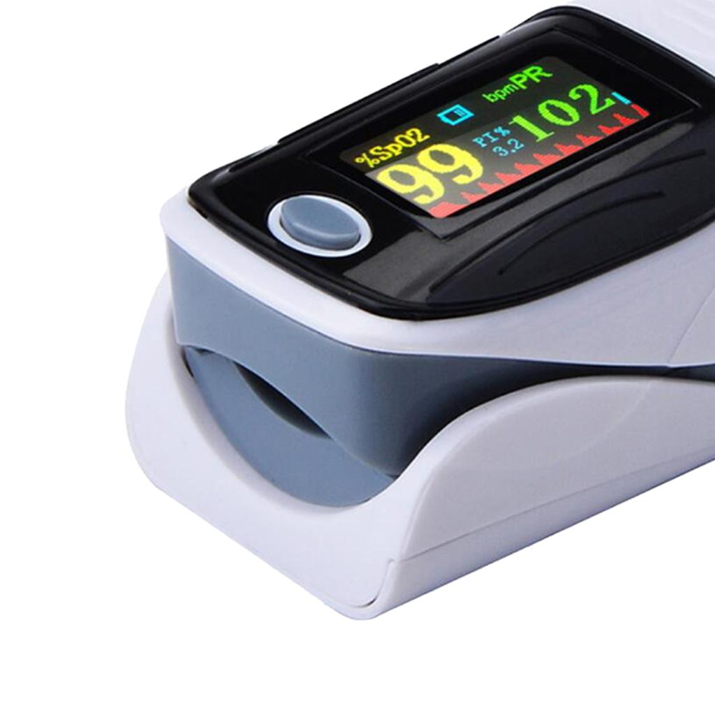 Finger Fingertip Pulse Oximeter Blood Oxygen Pulse Rate Monitor Gray